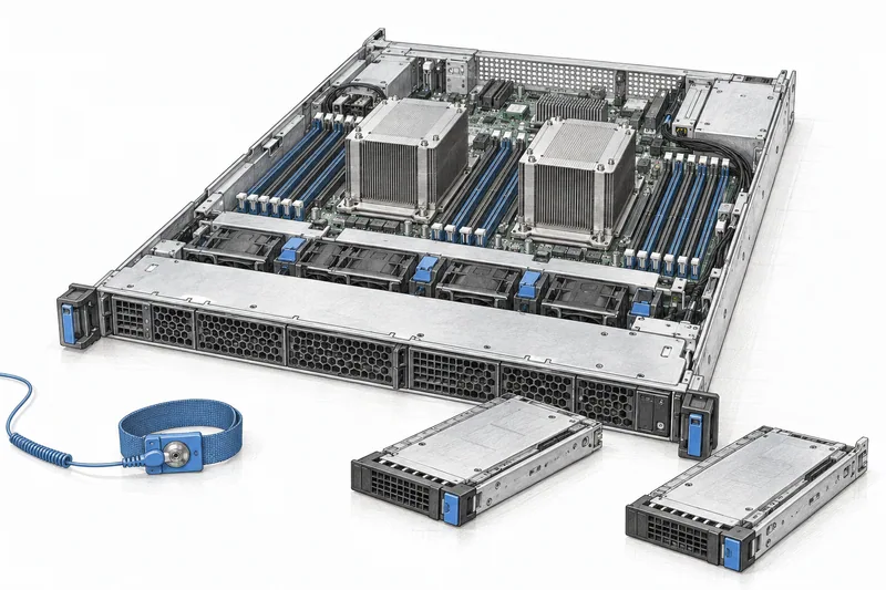 高 I/O 運算與專屬伺服器的應用情境插畫。